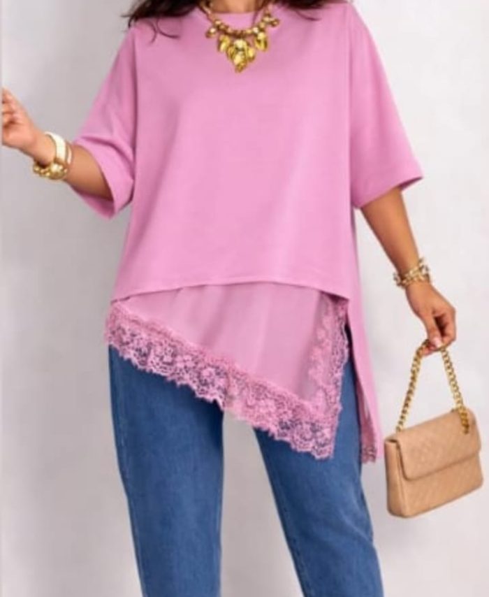 camisola com mangas curtas